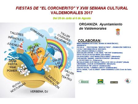 Imagen PROGRAMA DE LAS FIESTAS 'EL CORCHERITO' Y LA XVIII SEMANA CULTURAL VALDEMORALES 2017